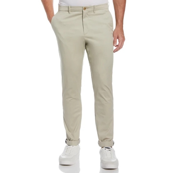 🔥Original Penguin Men's Khaki Chinos PREMIUM SLIM FIT STRETCH Sz 38 X 30 New - Picture 1 of 11